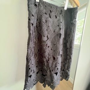 Mia black lace flower skirt